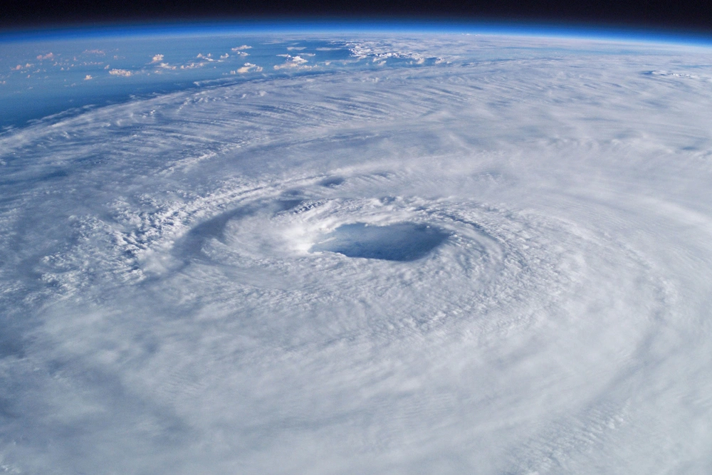 A hurricane in the Atlantic Ocean
